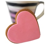 Molly Woppy Pink Gingerbread Heart Cookie